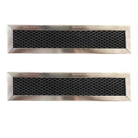Duraflow Filtration Filters for GE: WB02X10943, JX81D 5230W2A003A Frigidaire: 530440665, PK2 CF3099 2-Pack